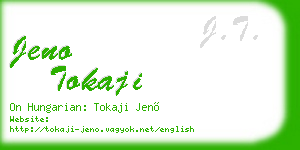 jeno tokaji business card